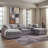 image:imageSignature Design by Ashley Modmax Contemporary Swivel Glider Recliner Manual Reclining Motion with Hidden Storage NextGen Nuvella Performance Fabric for Nurseries Light Gray 42 WSymmetrical