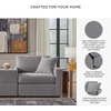 image:imageSignature Design by Ashley Modmax Contemporary Swivel Glider Recliner Manual Reclining Motion with Hidden Storage NextGen Nuvella Performance Fabric for Nurseries Light Gray 42 WRight Hand Facing
