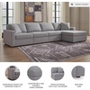 image:imageSignature Design by Ashley Modmax Contemporary Swivel Glider Recliner Manual Reclining Motion with Hidden Storage NextGen Nuvella Performance Fabric for Nurseries Light Gray 42 WRight Hand Facing