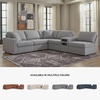 image:imageSignature Design by Ashley Modmax Contemporary Swivel Glider Recliner Manual Reclining Motion with Hidden Storage NextGen Nuvella Performance Fabric for Nurseries Light Gray 42 WRight Hand Facing