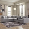 image:imageSignature Design by Ashley Modmax Contemporary Swivel Glider Recliner Manual Reclining Motion with Hidden Storage NextGen Nuvella Performance Fabric for Nurseries Light Gray 42 WRight Hand Facing