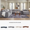 image:imageSignature Design by Ashley Modmax Contemporary Swivel Glider Recliner Manual Reclining Motion with Hidden Storage NextGen Nuvella Performance Fabric for Nurseries Light Gray 42 WRight Hand Facing