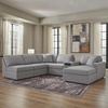 image:imageSignature Design by Ashley Modmax Contemporary Swivel Glider Recliner Manual Reclining Motion with Hidden Storage NextGen Nuvella Performance Fabric for Nurseries Light Gray 42 WRight Hand Facing