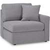 image:imageSignature Design by Ashley Modmax Contemporary Swivel Glider Recliner Manual Reclining Motion with Hidden Storage NextGen Nuvella Performance Fabric for Nurseries Light Gray 42 WRight Hand Facing