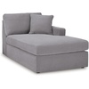 image:imageSignature Design by Ashley Modmax Contemporary Swivel Glider Recliner Manual Reclining Motion with Hidden Storage NextGen Nuvella Performance Fabric for Nurseries Light Gray 42 WRight Hand Facing
