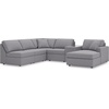 image:imageSignature Design by Ashley Modmax Contemporary Swivel Glider Recliner Manual Reclining Motion with Hidden Storage NextGen Nuvella Performance Fabric for Nurseries Light Gray 42 WRight Hand Facing