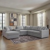 image:imageSignature Design by Ashley Modmax Contemporary Swivel Glider Recliner Manual Reclining Motion with Hidden Storage NextGen Nuvella Performance Fabric for Nurseries Light Gray 42 WLeft Hand Facing