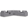 image:imageSignature Design by Ashley Modmax Contemporary Swivel Glider Recliner Manual Reclining Motion with Hidden Storage NextGen Nuvella Performance Fabric for Nurseries Light Gray 42 WL Shape