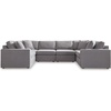 image:imageSignature Design by Ashley Modmax Contemporary Swivel Glider Recliner Manual Reclining Motion with Hidden Storage NextGen Nuvella Performance Fabric for Nurseries Light Gray 42 WU Shape