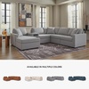 image:imageSignature Design by Ashley Modmax Contemporary Swivel Glider Recliner Manual Reclining Motion with Hidden Storage NextGen Nuvella Performance Fabric for Nurseries Light Gray 42 WLeft Hand Facing