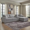 image:imageSignature Design by Ashley Modmax Contemporary Swivel Glider Recliner Manual Reclining Motion with Hidden Storage NextGen Nuvella Performance Fabric for Nurseries Light Gray 42 WRight Hand Facing