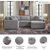 image:imageSignature Design by Ashley Modmax Contemporary Swivel Glider Recliner Manual Reclining Motion with Hidden Storage NextGen Nuvella Performance Fabric for Nurseries Light Gray 42 WRight U Shape