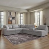 image:imageSignature Design by Ashley Modmax Contemporary Swivel Glider Recliner Manual Reclining Motion with Hidden Storage NextGen Nuvella Performance Fabric for Nurseries Light Gray 42 WRight Hand Facing