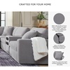 image:imageSignature Design by Ashley Modmax Contemporary Swivel Glider Recliner Manual Reclining Motion with Hidden Storage NextGen Nuvella Performance Fabric for Nurseries Light Gray 42 WLeft Hand Facing