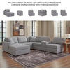 image:imageSignature Design by Ashley Modmax Contemporary Swivel Glider Recliner Manual Reclining Motion with Hidden Storage NextGen Nuvella Performance Fabric for Nurseries Light Gray 42 WLeft Hand Facing