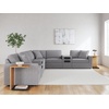 image:imageSignature Design by Ashley Modmax Contemporary Swivel Glider Recliner Manual Reclining Motion with Hidden Storage NextGen Nuvella Performance Fabric for Nurseries Light Gray 42 WRight Hand Facing