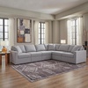image:imageSignature Design by Ashley Modmax Contemporary Swivel Glider Recliner Manual Reclining Motion with Hidden Storage NextGen Nuvella Performance Fabric for Nurseries Light Gray 42 WRight Hand Facing