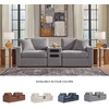 image:imageSignature Design by Ashley Modmax Contemporary Swivel Glider Recliner Manual Reclining Motion with Hidden Storage NextGen Nuvella Performance Fabric for Nurseries Light Gray 42 WSymmetrical
