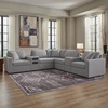 image:imageSignature Design by Ashley Modmax Contemporary Swivel Glider Recliner Manual Reclining Motion with Hidden Storage NextGen Nuvella Performance Fabric for Nurseries Light Gray 42 WL Shape