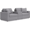 image:imageSignature Design by Ashley Modmax Contemporary Swivel Glider Recliner Manual Reclining Motion with Hidden Storage NextGen Nuvella Performance Fabric for Nurseries Light Gray 42 WSymmetrical