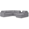 image:imageSignature Design by Ashley Modmax Contemporary Swivel Glider Recliner Manual Reclining Motion with Hidden Storage NextGen Nuvella Performance Fabric for Nurseries Light Gray 42 WRight Hand Facing