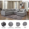 image:imageSignature Design by Ashley Modmax Contemporary Swivel Glider Recliner Manual Reclining Motion with Hidden Storage NextGen Nuvella Performance Fabric for Nurseries Light Gray 42 WRight Hand Facing