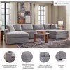 image:imageSignature Design by Ashley Modmax Contemporary Swivel Glider Recliner Manual Reclining Motion with Hidden Storage NextGen Nuvella Performance Fabric for Nurseries Light Gray 42 WSymmetrical