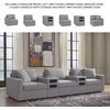 image:imageSignature Design by Ashley Modmax Contemporary Swivel Glider Recliner Manual Reclining Motion with Hidden Storage NextGen Nuvella Performance Fabric for Nurseries Light Gray 42 WSymmetrical
