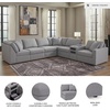 image:imageSignature Design by Ashley Modmax Contemporary Swivel Glider Recliner Manual Reclining Motion with Hidden Storage NextGen Nuvella Performance Fabric for Nurseries Light Gray 42 WL Shape