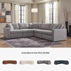 image:imageSignature Design by Ashley Modmax Contemporary Swivel Glider Recliner Manual Reclining Motion with Hidden Storage NextGen Nuvella Performance Fabric for Nurseries Light Gray 42 WL Shape