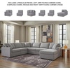 image:imageSignature Design by Ashley Modmax Contemporary Swivel Glider Recliner Manual Reclining Motion with Hidden Storage NextGen Nuvella Performance Fabric for Nurseries Light Gray 42 WRight U Shape