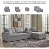 image:imageSignature Design by Ashley Modmax Contemporary Swivel Glider Recliner Manual Reclining Motion with Hidden Storage NextGen Nuvella Performance Fabric for Nurseries Light Gray 42 WRight Hand Facing