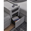 image:imageSignature Design by Ashley Modmax Contemporary Swivel Glider Recliner Manual Reclining Motion with Hidden Storage NextGen Nuvella Performance Fabric for Nurseries Light Gray 42 WRight Hand Facing