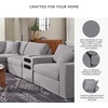 image:imageSignature Design by Ashley Modmax Contemporary Swivel Glider Recliner Manual Reclining Motion with Hidden Storage NextGen Nuvella Performance Fabric for Nurseries Light Gray 42 WRight Hand Facing