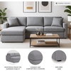 image:imageSignature Design by Ashley Modmax Contemporary Swivel Glider Recliner Manual Reclining Motion with Hidden Storage NextGen Nuvella Performance Fabric for Nurseries Light Gray 42 WLeft Hand Facing