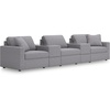 image:imageSignature Design by Ashley Modmax Contemporary Swivel Glider Recliner Manual Reclining Motion with Hidden Storage NextGen Nuvella Performance Fabric for Nurseries Light Gray 42 WSymmetrical