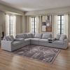 image:imageSignature Design by Ashley Modmax Contemporary Swivel Glider Recliner Manual Reclining Motion with Hidden Storage NextGen Nuvella Performance Fabric for Nurseries Light Gray 42 WRight Hand Facing