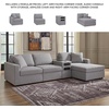 image:imageSignature Design by Ashley Modmax Contemporary Swivel Glider Recliner Manual Reclining Motion with Hidden Storage NextGen Nuvella Performance Fabric for Nurseries Light Gray 42 WRight Hand Facing