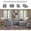 image:imageSignature Design by Ashley Modmax Contemporary Swivel Glider Recliner Manual Reclining Motion with Hidden Storage NextGen Nuvella Performance Fabric for Nurseries Light Gray 42 WRight U Shape