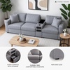 image:imageSignature Design by Ashley Modmax Contemporary Swivel Glider Recliner Manual Reclining Motion with Hidden Storage NextGen Nuvella Performance Fabric for Nurseries Light Gray 42 WLeft Hand Facing