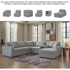 image:imageSignature Design by Ashley Modmax Contemporary Swivel Glider Recliner Manual Reclining Motion with Hidden Storage NextGen Nuvella Performance Fabric for Nurseries Light Gray 42 WRight Hand Facing
