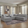 image:imageSignature Design by Ashley Modmax Contemporary Swivel Glider Recliner Manual Reclining Motion with Hidden Storage NextGen Nuvella Performance Fabric for Nurseries Light Gray 42 WLeft Hand Facing