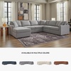 image:imageSignature Design by Ashley Modmax Contemporary Swivel Glider Recliner Manual Reclining Motion with Hidden Storage NextGen Nuvella Performance Fabric for Nurseries Light Gray 42 WLeft U Shape