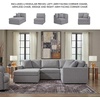 image:imageSignature Design by Ashley Modmax Contemporary Swivel Glider Recliner Manual Reclining Motion with Hidden Storage NextGen Nuvella Performance Fabric for Nurseries Light Gray 42 WLeft U Shape