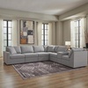 image:imageSignature Design by Ashley Modmax Contemporary Swivel Glider Recliner Manual Reclining Motion with Hidden Storage NextGen Nuvella Performance Fabric for Nurseries Light Gray 42 WRight Hand Facing