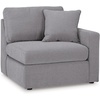 image:imageSignature Design by Ashley Modmax Contemporary Swivel Glider Recliner Manual Reclining Motion with Hidden Storage NextGen Nuvella Performance Fabric for Nurseries Light Gray 42 WLeft Hand Facing