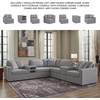 image:imageSignature Design by Ashley Modmax Contemporary Swivel Glider Recliner Manual Reclining Motion with Hidden Storage NextGen Nuvella Performance Fabric for Nurseries Light Gray 42 WL Shape