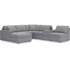 image:imageSignature Design by Ashley Modmax Contemporary Swivel Glider Recliner Manual Reclining Motion with Hidden Storage NextGen Nuvella Performance Fabric for Nurseries Light Gray 42 WLeft Hand Facing