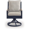 image:imageSignature Design by Ashley Outdoor Swivel Dining Chair Set of 2 Navy
