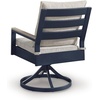 image:imageSignature Design by Ashley Outdoor Swivel Dining Chair Set of 2 Navy